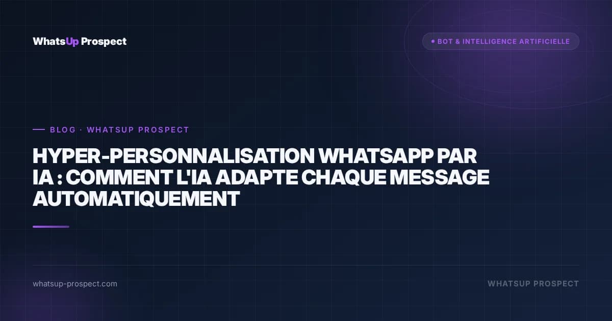 Illustration de l'article : Hyper-personnalisation WhatsApp par IA : comment l'IA adapte chaque message automatiquement